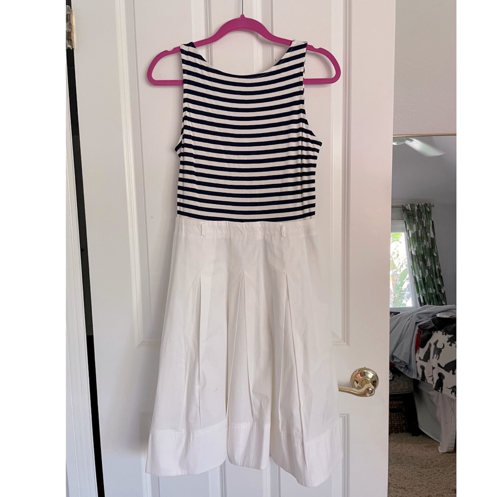 Like new Ralph Lauren navy and white dress. Worn once.  Size 8